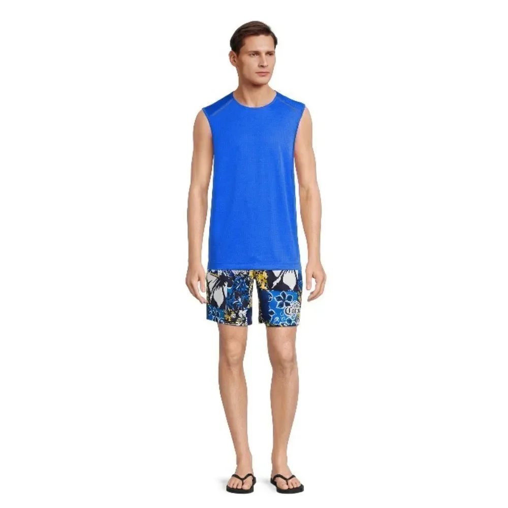 Men’s Corona Tropical Print Board Shorts Swim Trunks Beach Size 3XL